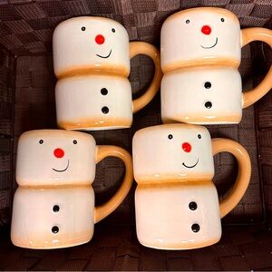 HOLIDAY TIME- set of 4 - Snowman Hot Cocoa Mug